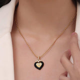 Titanium Steel Heart Shape Necklace - Trendsi - Flyclothing LLC
