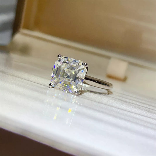5 Carat Moissanite 925 Sterling Silver Ring - Trendsi - Flyclothing LLC