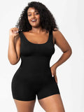 Scoop Neck Wide Strap Shaping Romper - Trendsi - Flyclothing LLC