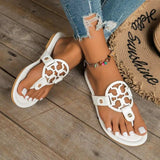 Toe Post Flats Sandals - Trendsi - Flyclothing LLC