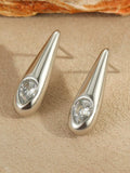 18K Gold-Plated Zircone Teardrop Earrings - Trendsi - Flyclothing LLC