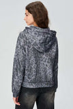 Pocketed Leopard Zip Up Hooded Jacket - Trendsi - Flyclothing LLC