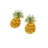 Pineapple Rhinestone Dangle Earrings - Trendsi - Flyclothing LLC