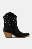 Beast Fashion Faux Leather Star-Shaped Cutouts Point Toe Boots - Trendsi - Flyclothing LLC