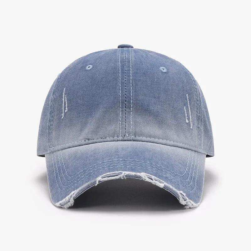 Distressed Washed Adjustable Baseball Cap - Trendsi - Flyclothing LLC