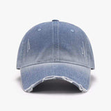 Distressed Washed Adjustable Baseball Cap - Trendsi - Flyclothing LLC