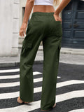 Wide Leg Cargo Jeans - Trendsi - Flyclothing LLC