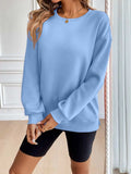 Ivy Lane Round Neck Long Sleeve Sweatshirt - Trendsi - Flyclothing LLC
