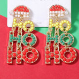 HO HO HO Christmas Drop Earrings - Trendsi - Flyclothing LLC