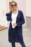 Open Front Long Sleeve Cardigan - Trendsi - Flyclothing LLC