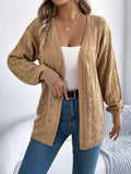 Openwork Open Front Long Sleeve Cardigan - Trendsi - Flyclothing LLC
