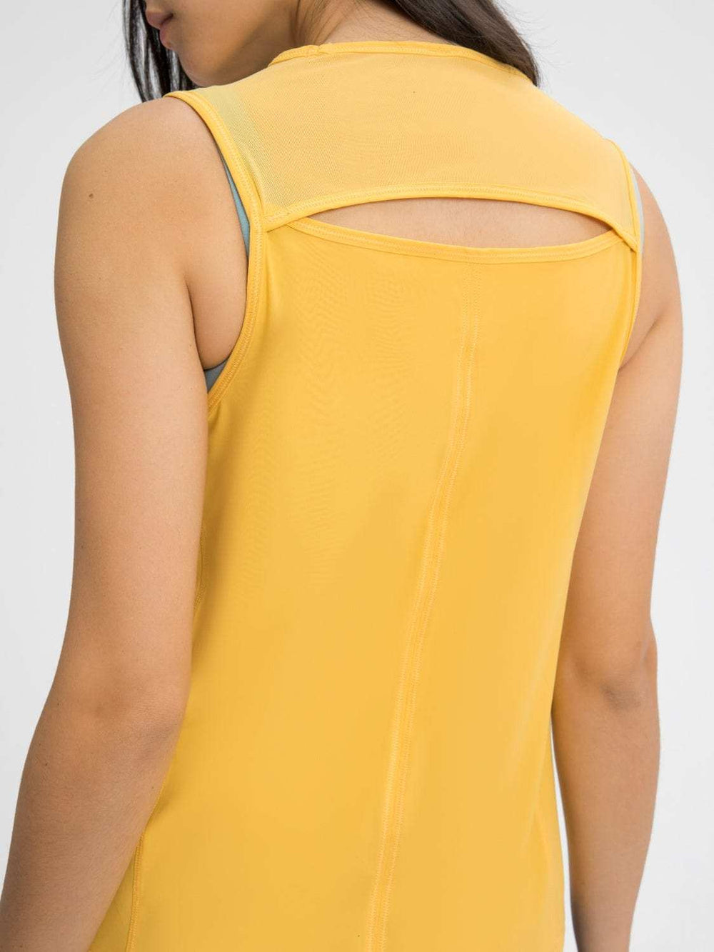 Millennia Cutout Back Round Neck Active Tank - Trendsi - Flyclothing LLC