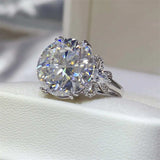 10 Carat Moissanite 925 Sterling Silver Ring - Trendsi - Flyclothing LLC