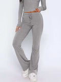 V-Neck Long Sleeve Top and Pants Set - Trendsi - Flyclothing LLC