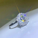 10 Carat Moissanite 925 Sterling Silver Ring - Trendsi - Flyclothing LLC