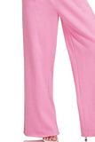 Zenana Fleece Exposed Seam Wide Leg Sweatpants - Trendsi - Flyclothing LLC