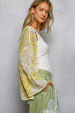 POL Open Front Crochet Cardigan with Granny Square Pattern - Trendsi - Flyclothing LLC
