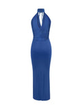 Backless Lace Up Back Sleeveless Maxi Dress - Trendsi - Flyclothing LLC