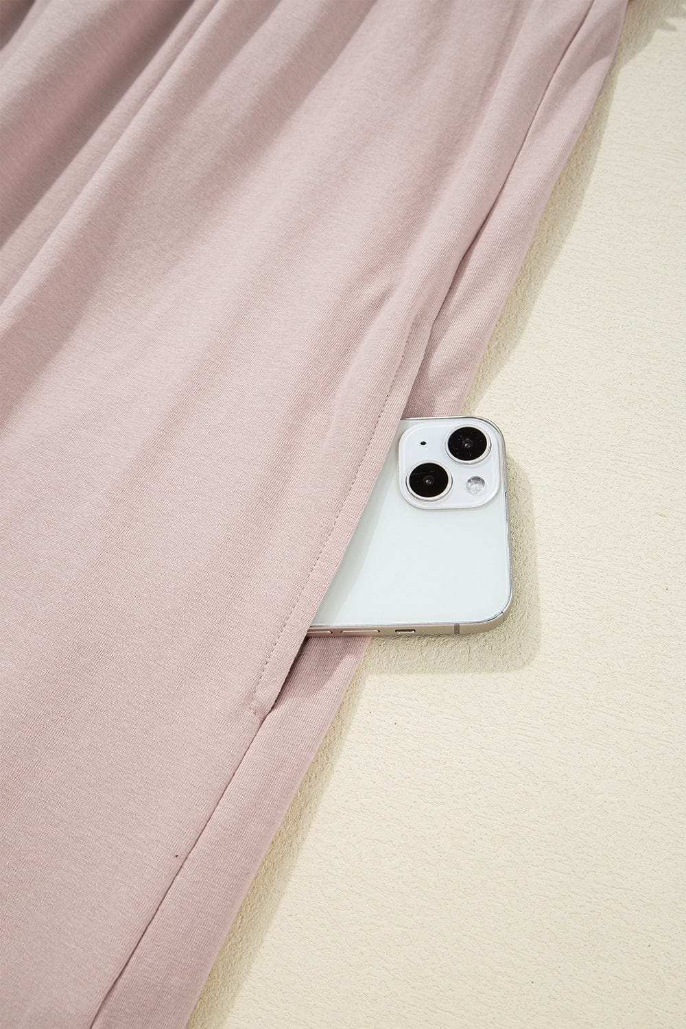 Frilled Trim Crew Neck Cap Sleeve Loose Fit Mini Dress - Trendsi - Flyclothing LLC