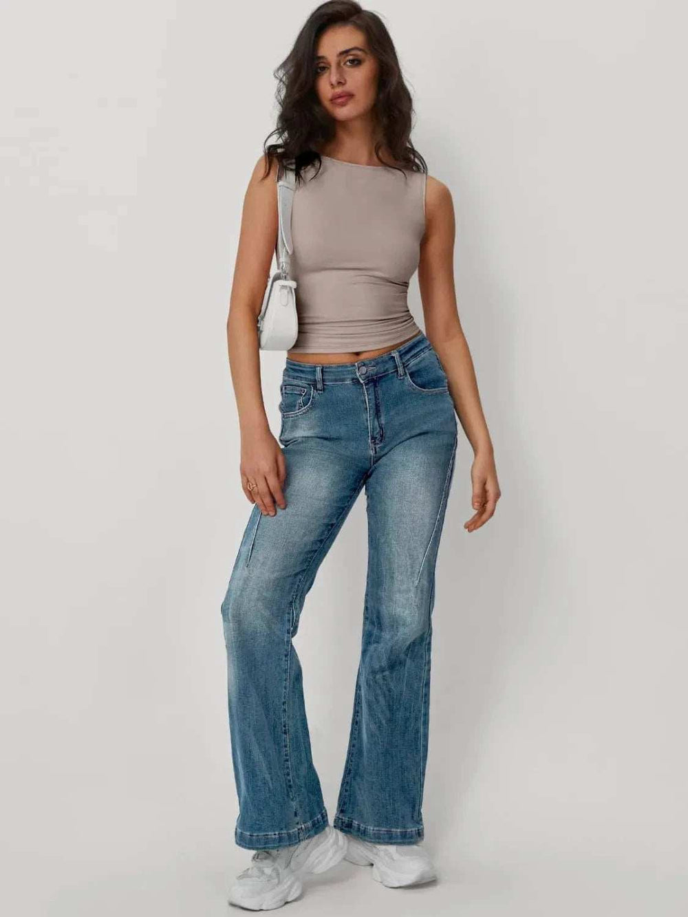 Solid Round Neck Tank - Trendsi - Flyclothing LLC