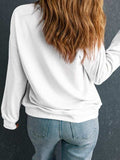 MERRY CHRISTMAS Contrast Long Sleeve Sweatshirt - Trendsi - Flyclothing LLC