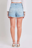 YMI Jeanswear Distressed Frayed Hem Denim Shorts - Trendsi - Flyclothing LLC