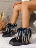 Round Toe Platform Boots - Trendsi - Flyclothing LLC