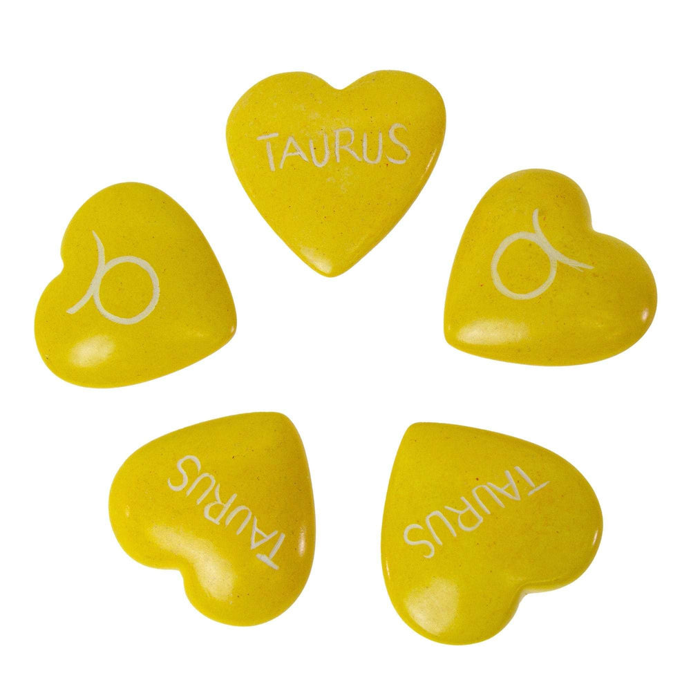 Zodiac Soapstone Hearts, Pack of 5: TAURUS - SMOLArt - Flyclothing LLC
