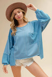 BiBi Oversized Pocket Front Sweatshirt - Trendsi - Flyclothing LLC
