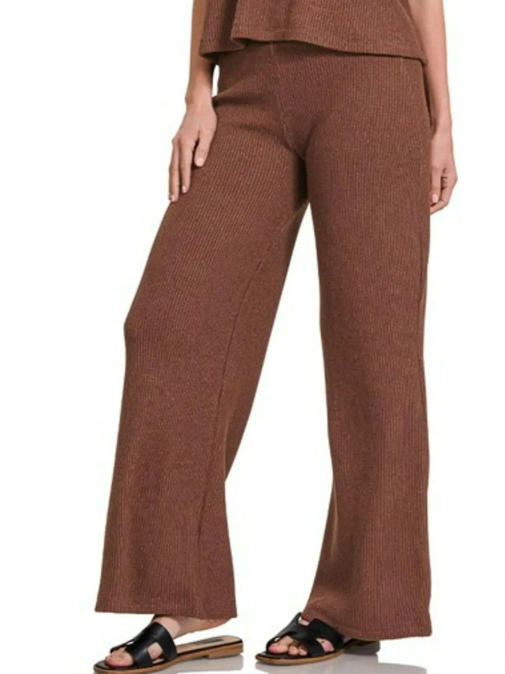 Zenana Sweater Boxy Top & Long Pants Set - Trendsi - Flyclothing LLC