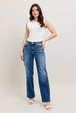 Judy Blue Full Size High Waist 90's Straight Leg Jeans Plus Size - Trendsi - Flyclothing LLC