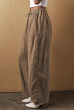 Drawstring Wide Leg Pants - Trendsi - Flyclothing LLC