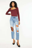 Kancan High Rise Distressed Boyfriend Jeans - Trendsi - Flyclothing LLC
