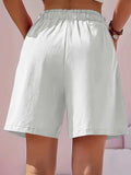 Full Size Pocketed Elastic Waist Shorts - Trendsi - Flyclothing LLC