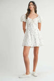 MABLE Floral Print Puff Sleeve Mini Dress - Trendsi - Flyclothing LLC