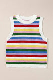 Contrast Round Neck Sweater Vest - Trendsi - Flyclothing LLC
