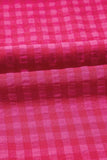 SYNZ Gingham Check Bubble Sleeve Ruffled Maxi Dress - Trendsi - Flyclothing LLC