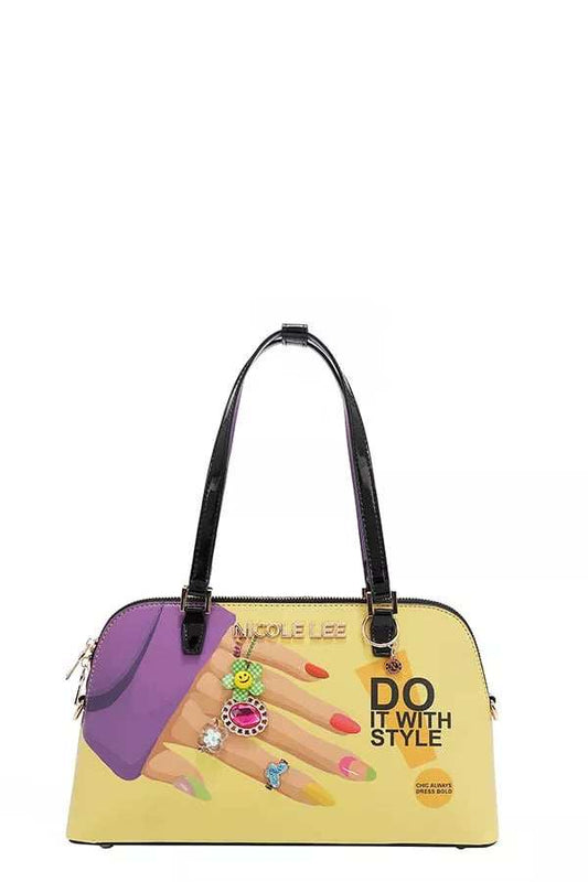 Nicole Lee USA Nail Polish Dome Shoulder Bag - Trendsi - Flyclothing LLC