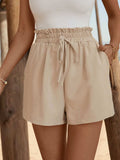 Tied Elastic Waist Shorts with Pockets - Trendsi - Flyclothing LLC