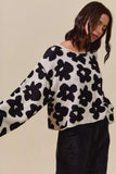 SO ME Loose Fit Flower Lightweight Sweater Top - Trendsi - Flyclothing LLC