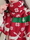 Christmas Reindeer Knitted Scarf - Trendsi - Flyclothing LLC