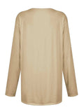 Full Size Pocketed Round Neck Long Sleeve T-Shirt - Trendsi - Flyclothing LLC