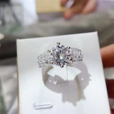 3 Carat 925 Sterling Silver Moissanite Ring - Trendsi - Flyclothing LLC