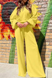 Round Neck Long Sleeve Sweatshirt and Pants Set - Trendsi - Flyclothing LLC