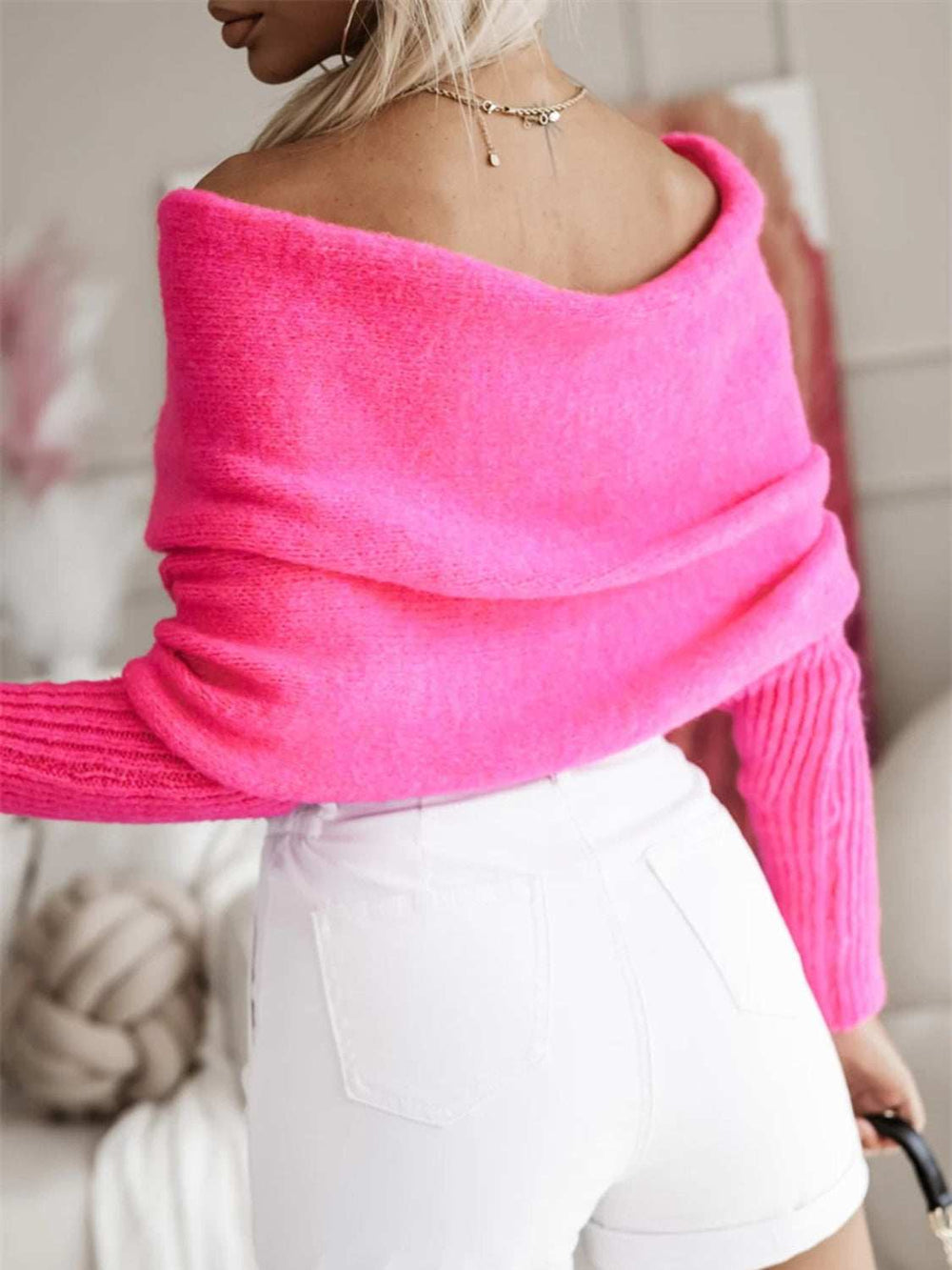 Long Sleeve Cropped Knit Top - Trendsi - Flyclothing LLC