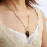 Copper Labradorite Heart Shape Necklace - Trendsi - Flyclothing LLC