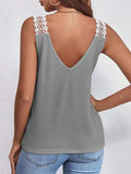 Full Size Lace Detail V-Neck Tank - Trendsi - Flyclothing LLC