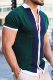 Men's Plus Size Button Down Short Sleeve Shirt - Trendsi - Flyclothing LLC