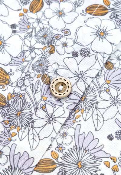 Floral Collared Neck Long Sleeve Shirt - Trendsi - Flyclothing LLC