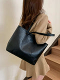 PU Leather Medium Tote Bag - Trendsi - Flyclothing LLC